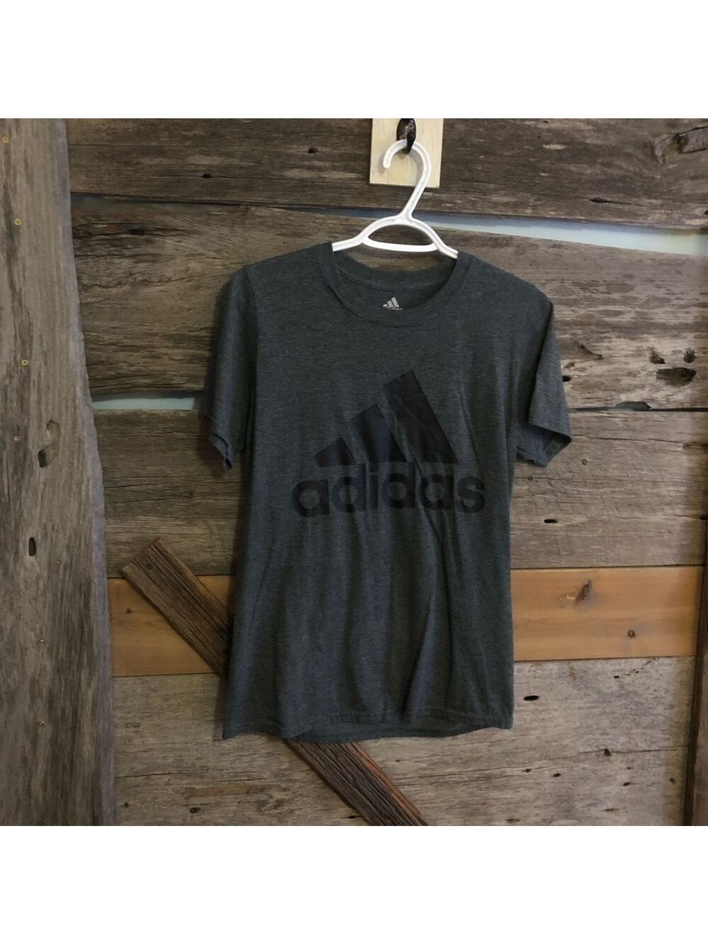 Adidas Size Small Grey Logo T-shirt